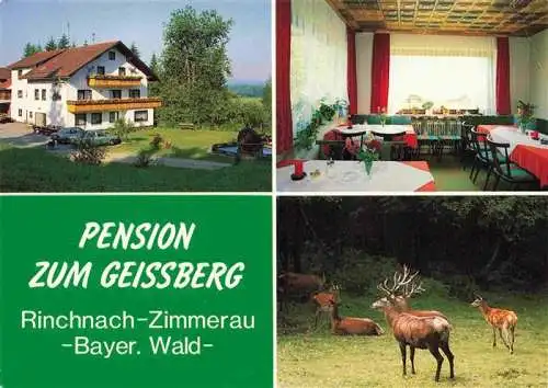 AK / Ansichtskarte  Zimmerau_Rinchnach Pension zum Geissberg Gastraum Wild