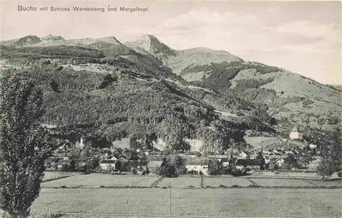 AK / Ansichtskarte  Buchs__Buchs-Werdenberg_SG Panorama mit Schloss Werdenberg und Margelkopf
