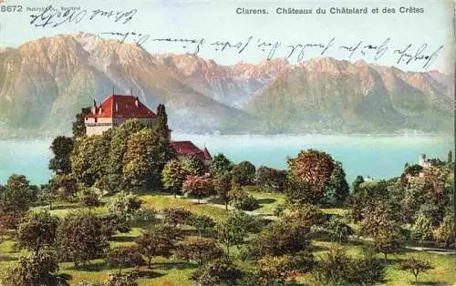 AK / Ansichtskarte  Clarens__Montreux_VD Chateau du Chatelard et des Crêtes
