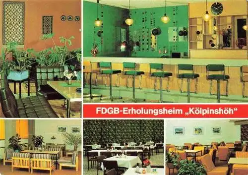 AK / Ansichtskarte  Loddin FDGB Erholungsheim Koelpinshoehe Empfangshalle Speisesaal Klubraum