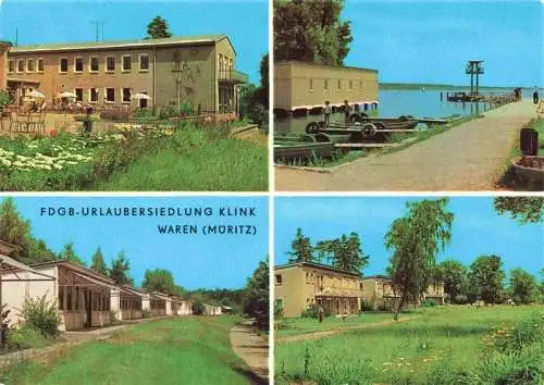 AK / Ansichtskarte  Klink_Waren FDGB-Urlaubersiedlung Bungalows Badesteg