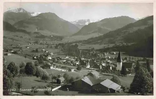 AK / Ansichtskarte  Saanen_BE Gesamtansicht mit Alpenpanorama