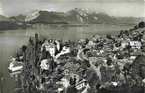 AK / Ansichtskarte  Gunten_Thunersee_BE Panorama Blick gegen Stockhornkette