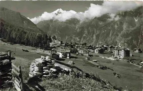 AK / Ansichtskarte  Graechen_Visp_VS Panorama Blick gegen Weisshorn Brunegghorn und Bieshorn Walliser Alpen