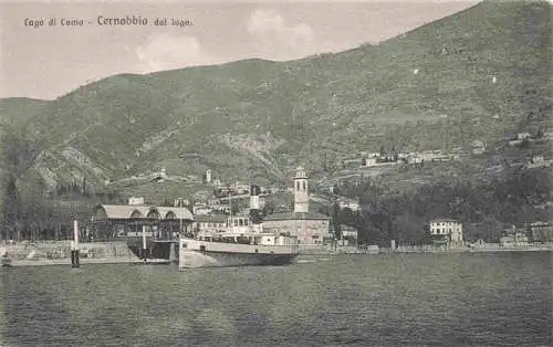 AK / Ansichtskarte  Cernobbio_Lago di Como_IT Ansicht vom See aus Dampfer