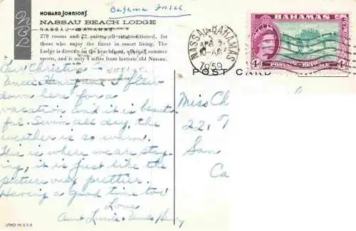 AK / Ansichtskarte  Nassau__Bahamas Howard Johnsons Nassau Beach Lodge