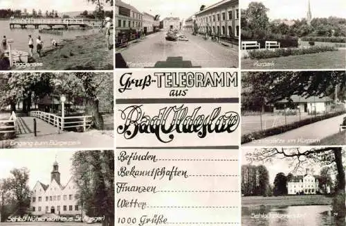 AK / Ansichtskarte 73987854 Bad_Oldesloe Foggensee Marktplatz Kurpark Buergerpark Eingang Tennisplaetze Schloss Nueschau Haus St Ansgar Schloss Blumendorf