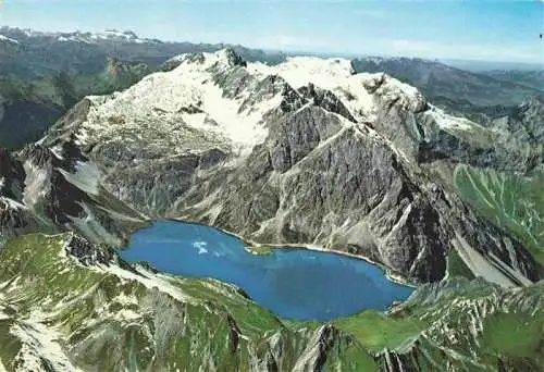 AK / Ansichtskarte  Luenersee_1969m_Vorarlberg_AT Fliegeraufnahme mit Scesaplana