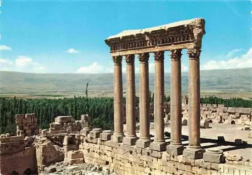 AK / Ansichtskarte  Baalbek_Baalbeck_Lebanon The Six Columns of the Jupiter Temple