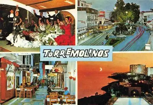 AK / Ansichtskarte  Torremolinos_ES Folkloregruppe Strassenpartien Strassencafe