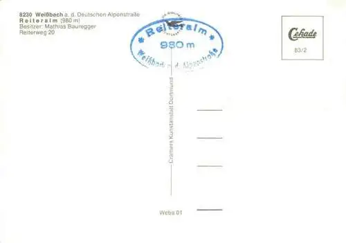 AK / Ansichtskarte  Weissbach_Alpenstrasse Reiteralm