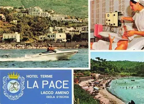 AK / Ansichtskarte  ISCHIA_Isla_IT Hotel Terme La Pace Panorama Wellness Strandpartie