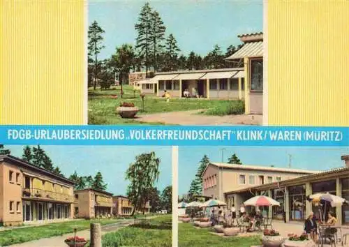 AK / Ansichtskarte 73987933 Klink_Waren FDGB Urlaubersiedlung Voelkerfreundschaft Bungalows Bettenhaeuser Teilansicht