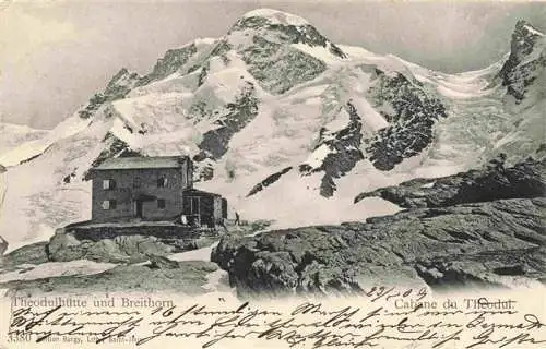 AK / Ansichtskarte  Theodulhuette_Breithorn_3785m_Loetschental_VS Berghuette Alpen