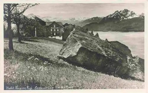 AK / Ansichtskarte  Seebodenalp_1030m_KuessNACHT_Vierwaldstaettersee_SZ Hotel Pension Rigi Alpenpanorama