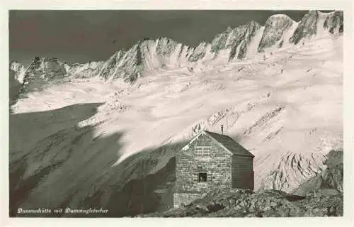 AK / Ansichtskarte  Dammahuette_1800m_Goeschenen_Goeschenen_UR Berghuette mit Dammagletscher