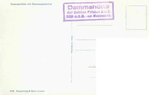 AK / Ansichtskarte  Dammahuette_1800m_Goeschenen_Goeschenen_UR Berghuette mit Dammagletscher