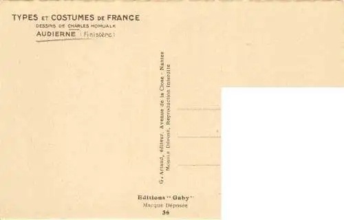 AK / Ansichtskarte  Audierne_29_Finistere Types et Costumes de France Dessins de Charles Homualk Kuenstlerkarte