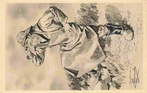 AK / Ansichtskarte  Audierne_29_Finistere Types et Costumes de France Dessins de Charles Homualk Kuenstlerkarte