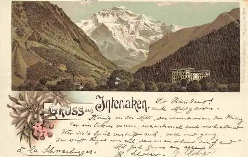 AK / Ansichtskarte  INTERLAKEN_BE Panorama Berner Alpen