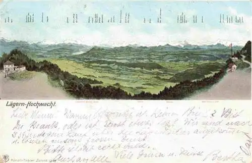 AK / Ansichtskarte  Laegern-Hochwacht_Regensberg_Dielsdorf_ZH Panorama Alpenkette
