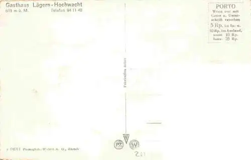 AK / Ansichtskarte  Laegern-Hochwacht_Regensberg_Dielsdorf_ZH Gasthaus Aussichtspunkt