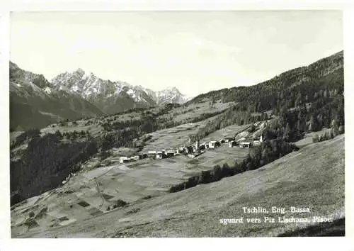 AK / Ansichtskarte  Tschlin_Inn_GR Panorama Blick gegen Piz Lischana und Pisocgruppe