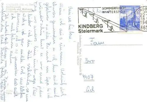 AK / Ansichtskarte 73988137 Kindberg Kindlbrunnen Bildstock und Maibaum Kindberger Wasserspiele