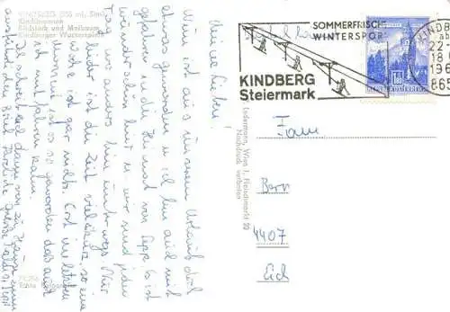 AK / Ansichtskarte  Kindberg Kindlbrunnen Bildstock und Maibaum Kindberger Wasserspiele