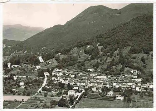 AK / Ansichtskarte  Novaggio_Lugano_TI Fliegeraufnahme