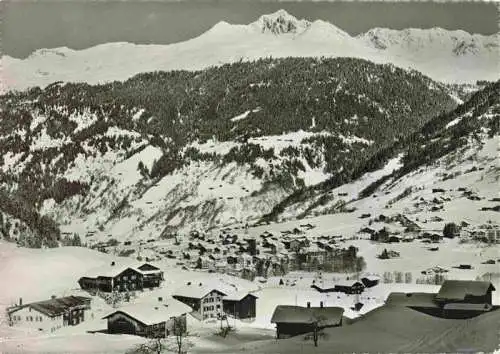 AK / Ansichtskarte  Selfranga_Klosters_GR Winterpanorama Blick gegen Mandrisa
