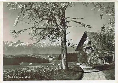 AK / Ansichtskarte  Schlegwegbad_Linden_BE Kurhaus Baumbluete Alpenblick