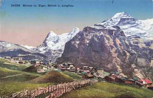 AK / Ansichtskarte  Muerren_BE mit Eiger Moench und Jungfrau