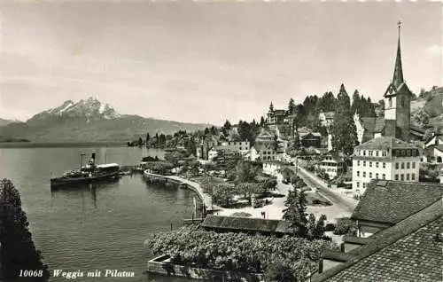 AK / Ansichtskarte  Weggis_Vierwaldstaettersee mit Pilatus