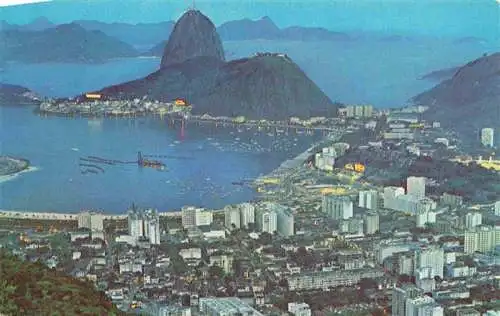 AK / Ansichtskarte  RIO_DE_JANEIRO_Brazil Fliegeraufnahme mit Zuckerhut