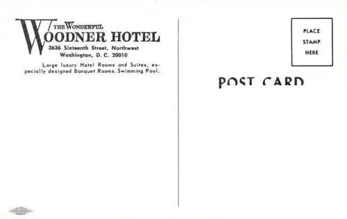 AK / Ansichtskarte  WASHINGTON__DC_USA The Woodner Hotel Fliegeraufnahme