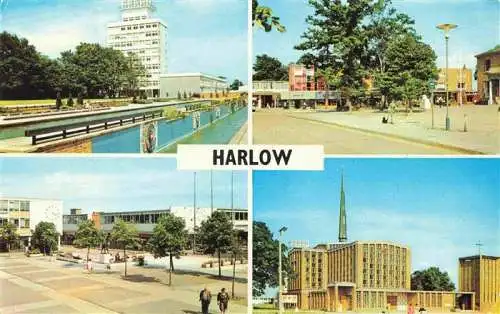 AK / Ansichtskarte  Harlow__Essex_UK Water Gardens The Stow The Square St Pauls Church