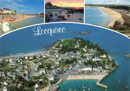 AK / Ansichtskarte  Locquirec_29_Finistere Les plages et le port Vue aerienne