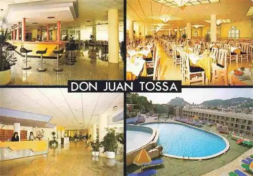 AK / Ansichtskarte 73988516 TOssA_DE_MAR_Costa_Brava_ES Hotel Don Juan Tossa Bar Speisesaal Rezeption Pool