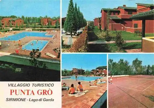 AK / Ansichtskarte  SIRMIONE_Lago_di_Garda_IT Villaggio Turistico Punta Groe Freibad Tennisplatz