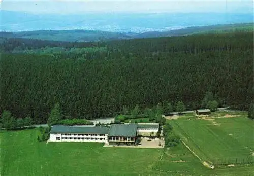 AK / Ansichtskarte  Silberborn_Holzminden_Solling Jugendherberge Silberborn Fliegeraufnahme