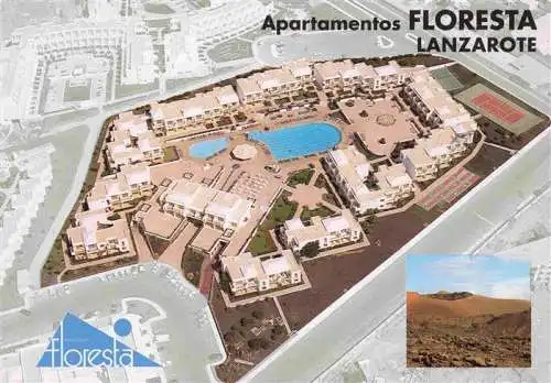 AK / Ansichtskarte 73988644 Lanzarote_Kanarische Inseln_ES Apartamentos Floresta Fliegeraufnahme