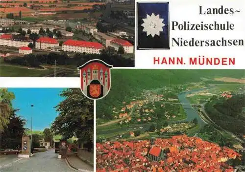 AK / Ansichtskarte 73988652 Hann._Muenden Landes Polizeischule Niedersachsen Eingang Fliegeraufnahme