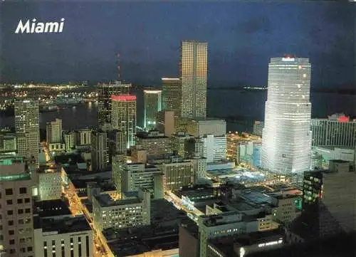 AK / Ansichtskarte  MIAMI_Florida_USA Beautiful Skyline at Night