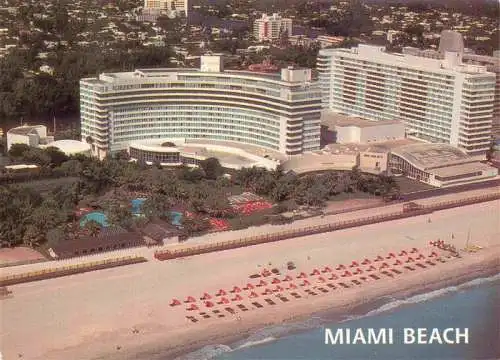 AK / Ansichtskarte 73988661 Miami_Beach Fontainebleau Hilton Resort and Spa on the Shore of the Atlantic Ocean Fliegeraufnahme