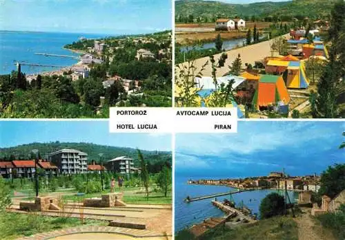 AK / Ansichtskarte  Portoroz_Portorose_Piran_Istrien_Slovenia Hotel Lucija Avtocamp Lucija Piran