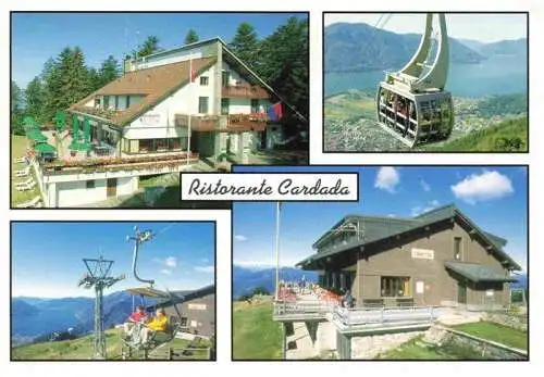 AK / Ansichtskarte  LOCARNO_Lago_Maggiore_TI Ristorante Cardada Sessellift Luftseilbahn Terrasse