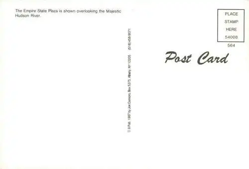 AK / Ansichtskarte  Albany_New_York_USA The Empire State Plaza is shown overlooking the Majestic Hudson River Fliegeraufnahme