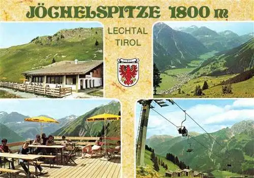 AK / Ansichtskarte  Lechtal_Reutte_Tirol_AT Joeghelspitze Berggasthaus Jochberg Terrasse Panorama Sessellift