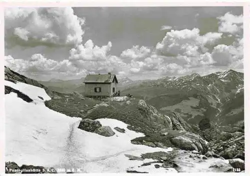AK / Ansichtskarte  Trun_GR Puntegliashuette Berghuette Alpenpanorama